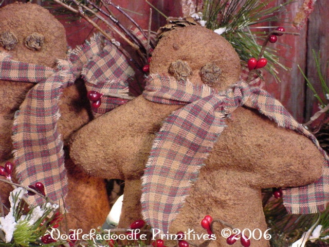 Primitive Christmas Gingerbread Boy Cheese Box Lite Instant Digital ...