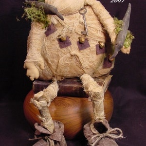 Primitive Halloween Mummy Doll Instant Digital Download E Pattern