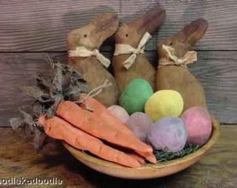 Chocolate Easter Bunnies Eggs Carrots Bowl Filler Cupboard Tucks Instant Digital Download E-Pattern  ET