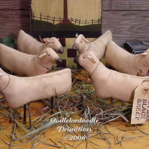 Primitive Christmas Nativity Sheep Tuck Instant Digital Download Pattern