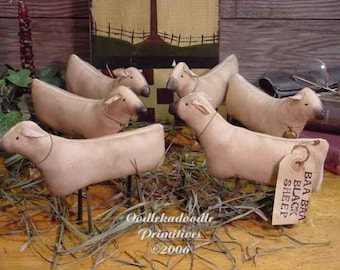 Primitive Christmas Nativity Sheep Tuck Instant Digital Download Pattern