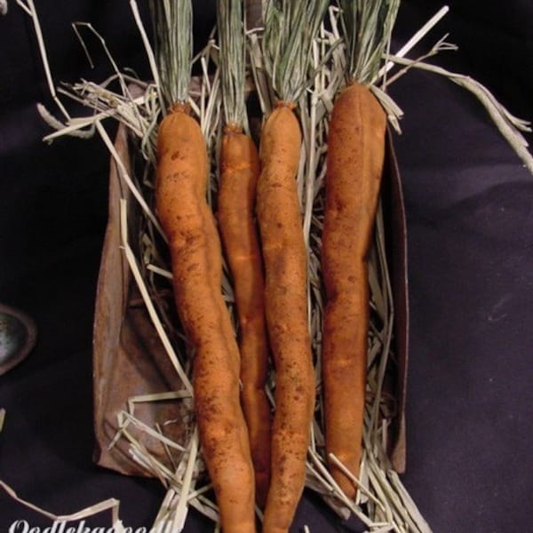Primitive Carrots Bowl Filler Cupboard Tucks Instant Digital Download E Pattern  ET
