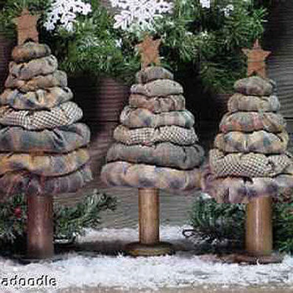 Primitieve kerstjojo's 3 maten Instant digitale download E-patroon ET