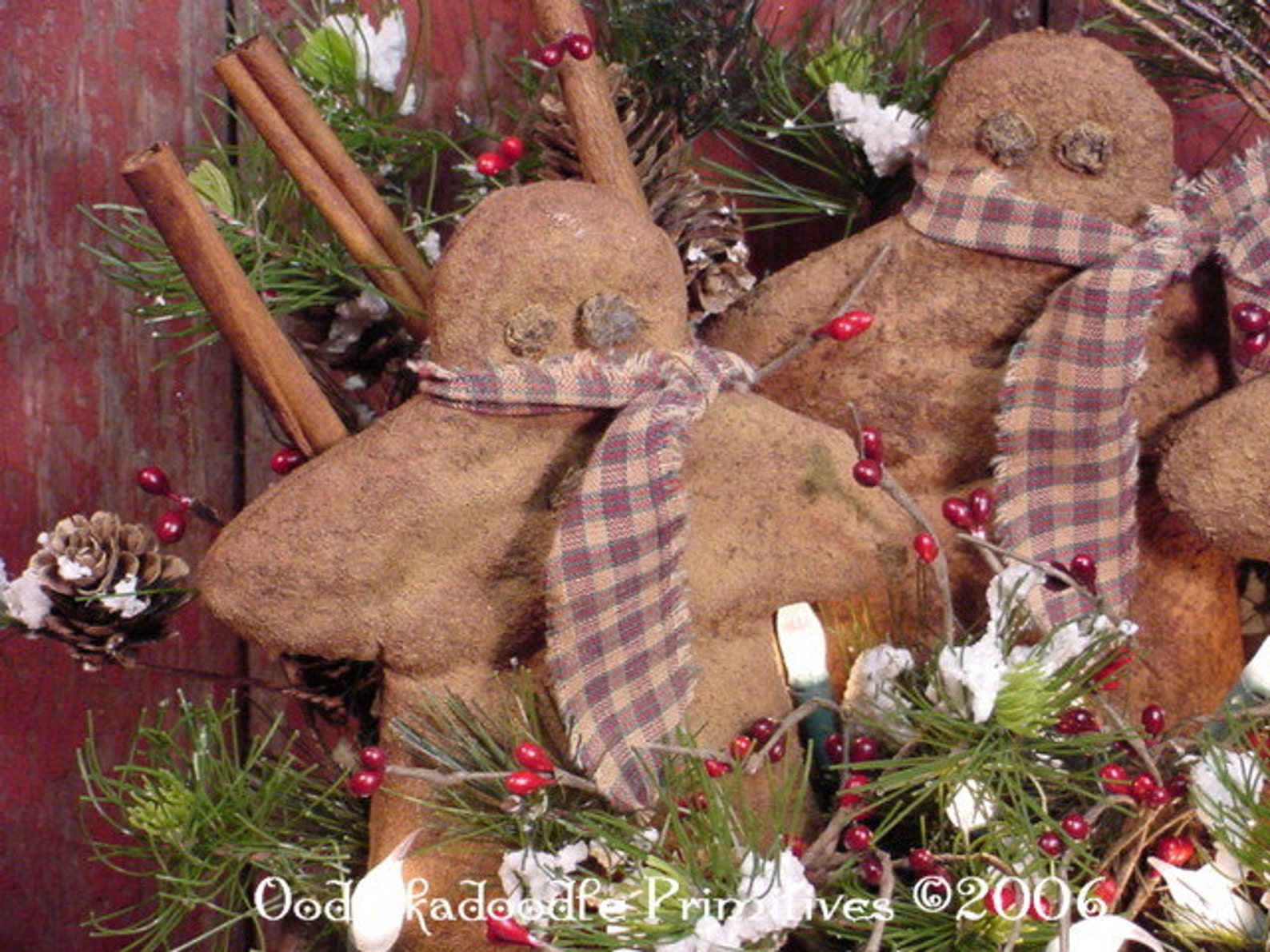 Primitive Christmas Gingerbread Boy Cheese Box Lite Instant Digital ...
