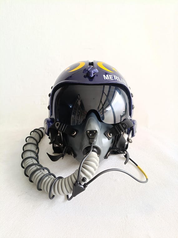 O*n様 フライトヘルメット　HGU-33　　　[クリアシールドおまけ付] HGU-33 Top Gun Merlin V.2 Flight Fighter Jet Helmet Movie Prop +