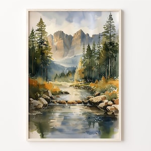 Sequoia California Watercolor Painting, Sequoia National Park Print, Travel Poster, Wall Art, National Park Gift, C30-906