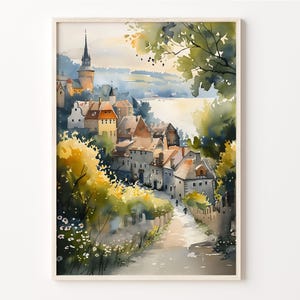 Tallinn Aquarell, Wandbild, Tallinn Poster, Estnische Kunst, Wandbehang, Wandbehang, Tallinn Poster, C30-870