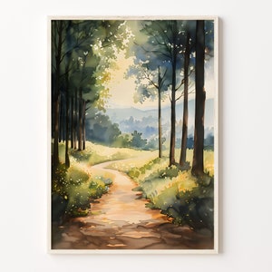 Hampstead Heath Watercolor Print: London Park Wall Art
