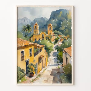 Oaxaca Aquarell, Oaxaca Wandkunst, Poster Druck, Oaxaca Wohndekor, Kunst für Wand, Oaxaca Reiseplakat, C30-812