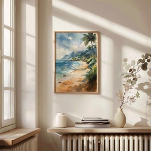 Maui Banyan Tree Watercolor Painting: Lahaina Hawaii Art Print immagine 2
