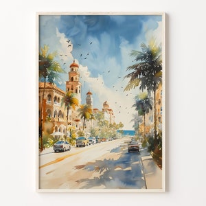 Watercolor Painting, Florida Flower Market, Orange Blossom Print, Botanical Wall Art, Flower Poster, Home Decor, C30-353