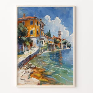 Porec Croatia Watercolor Painting: Travel Wall Art Poster