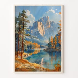 Yosemite Watercolor Painting, National Park Wall Art, Yosemite Poster, Home Decor, Wall Hanging, Yosemite Print, C30-721