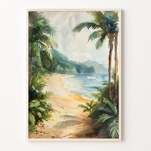Costa Rica Watercolor Painting, Travel Print, San José Poster, Arenal Volcano Wall Art, Wedding Gift, Home Decor, C30-36