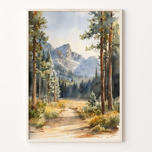 Sequoia watercolor painting, National Park wall art, Sequoia poster, Sequoia print, Birthday gift, Wedding present, C30-29