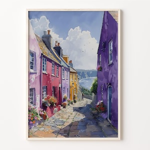 Pintura de acuarela, póster de viaje irlandés, impresión de arte mural, compre 3 y pague 2, C30-751