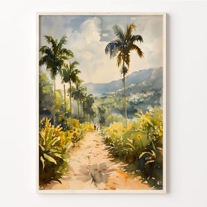 Pintura de acuarela de Uganda, póster de viaje, arte mural, regalo de cumpleaños, idea de regalo de aniversario de bodas, C30-797