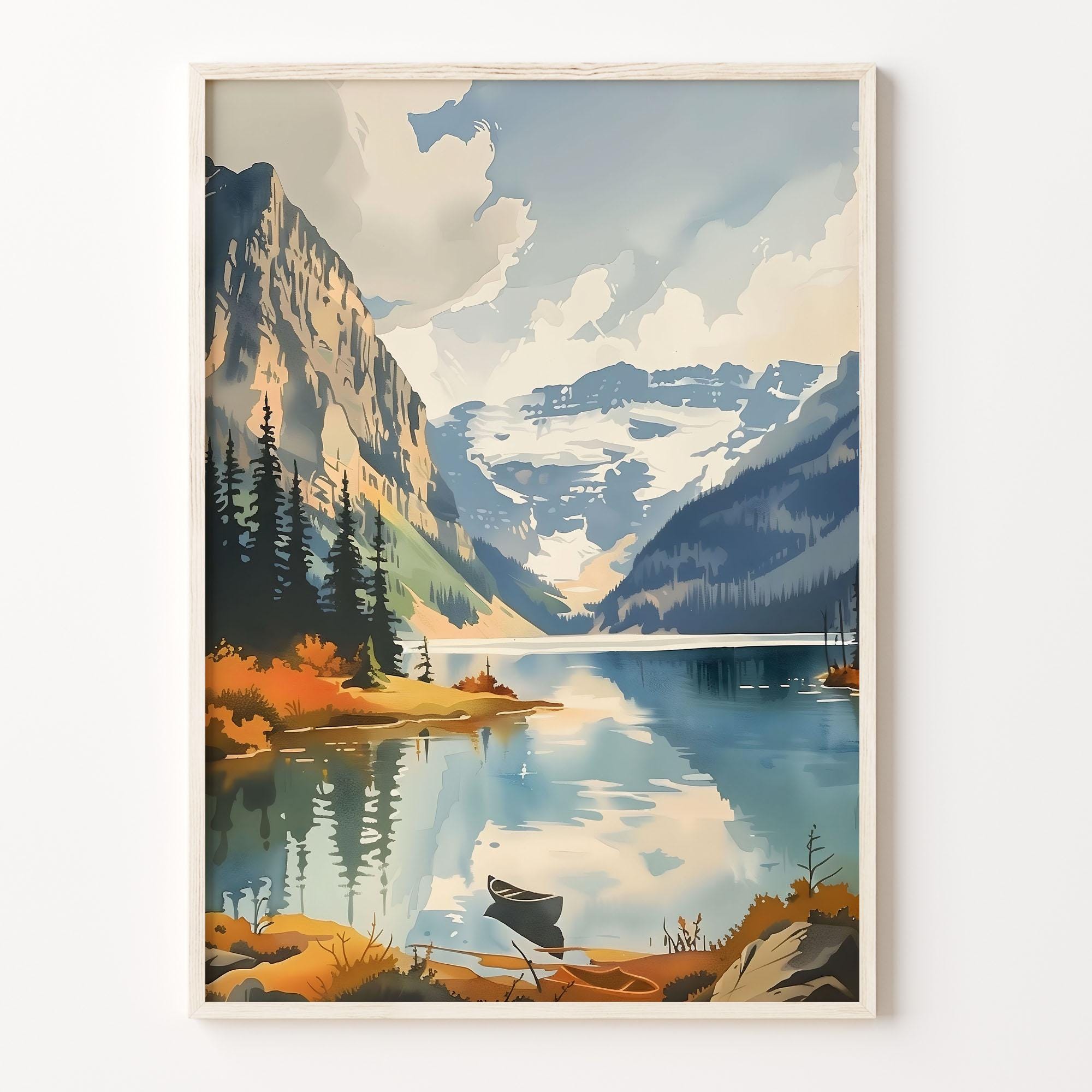 油彩画　『Canada Lake Louise』 Lake Louise, Alberta, Canada - Ascot Studios