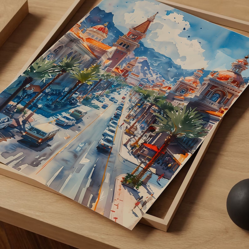 Las Vegas Watercolor Painting: City Skyline Art Print image 7