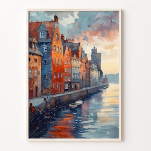 Limerick Watercolor Painting, Limerick Wall Art, Limerick Print, Limerick Poster, Limerick Ireland Art, C30-559