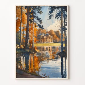 Bushy Park London Watercolor Print: Royal Parks Travel Art
