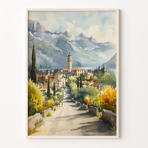Pintura de acuarela de IDAHO, póster de viaje, impresión de arte mural, arte de viaje tradicional, póster estatal, decoración del hogar, C30-363