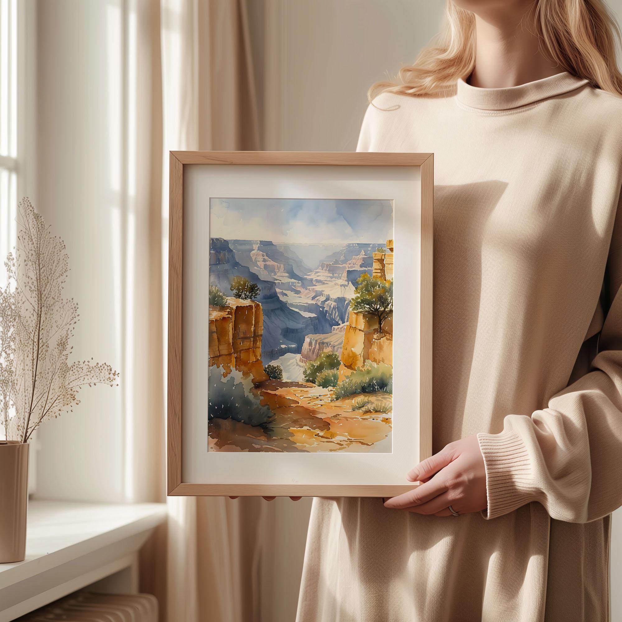 Grand Canyon Watercolor Painting: National Park Art Print - Etsy