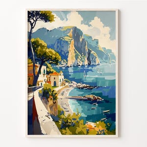 Capri Watercolor Painting, Capri Italy Wall Art, Home Decoration, Art Lovers Gift, Capri Poster, Wall Art Print, C30-829