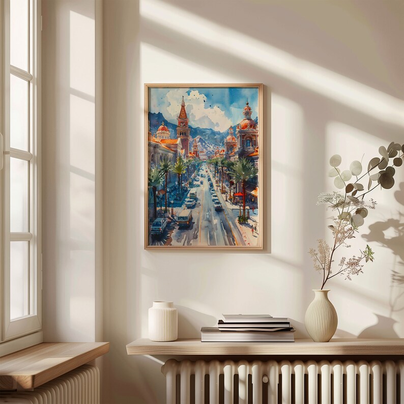 Las Vegas Watercolor Painting: City Skyline Art Print image 2