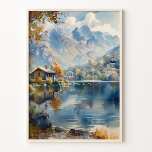 Coniston Aquarell, Wand Kunst Druck, Coniston Poster, Dekoration, Kunst Liebhaber Geschenk, Wandbehang, C30-634