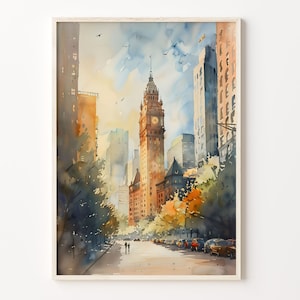 London Nightclub Watercolor Painting: Art Deco Music Venue Poster