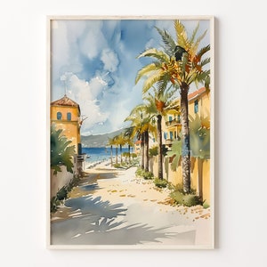 Key West Watercolor Painting, Florida Keys Wall Art, Key Largo Poster, USA Travel Print, Housewarming Gift, C30-300