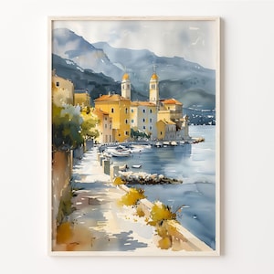 Zadar Croatia Watercolor Print: Coastal City Wall Art