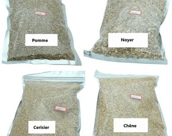 スモーカーウッドチップ – クルミ、リンゴ、チェリー、オーク（125g/袋）