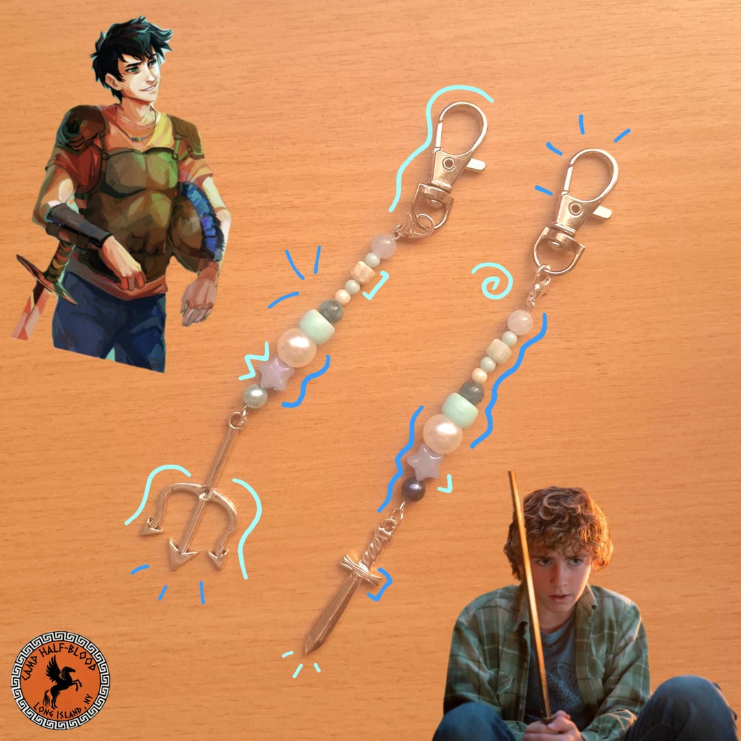 Pjo Keychains Percy Jackson Son of Poseidon Keychain | PJO - Etsy UK