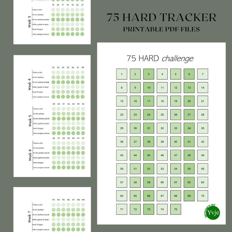 75 Hard Challenge Tracker Printable - Il 794xN.6074158118 J9tf 