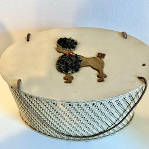 1950s Poodle Sewing Basket