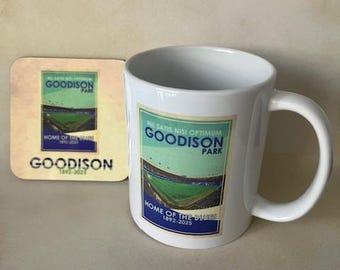 GOODISON PARK Farewell Retro style Mug and Coaster set