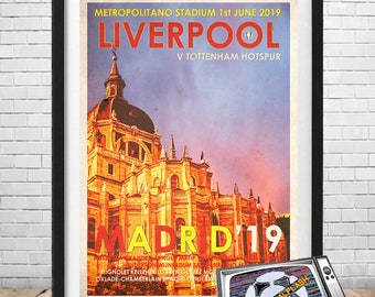 LIVERPOOL FC Champions League Madrid 2019 Retro style print