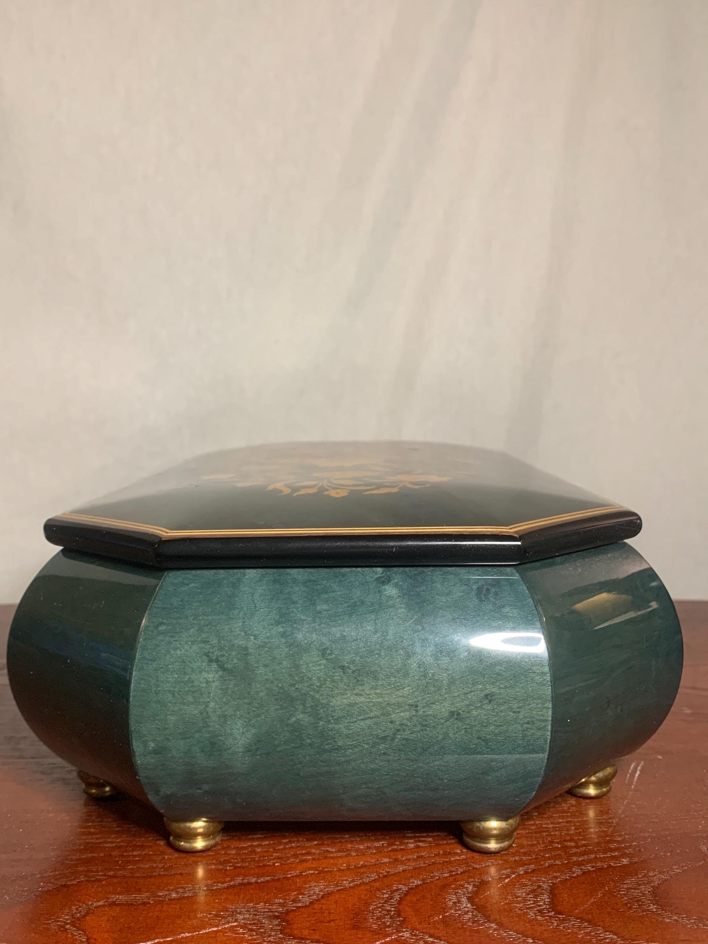 Vintage Reuge Romance “love Story” Musical Jewelry Box Swiss