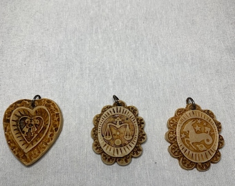 Vintage Zodiac Pendants Made In Mexico