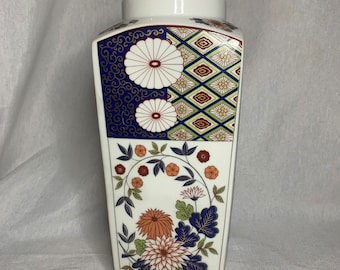 ヴィンテージ 伊万里焼 金箔花瓶 鮮やかな花と鳥 四面 日本製 - Etsy 日本