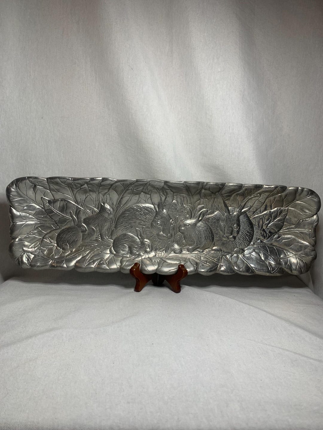 Vintage Arthur Court Long Rabbit Serving Tray - Etsy