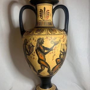 Giant Handmade&Painted Mature Ancient Greek Aphrodite Neck Amphora