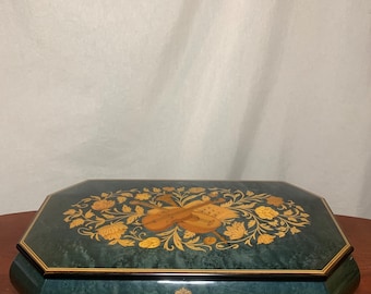 Vintage Reuge Romance “love Story” Musical Jewelry Box Swiss