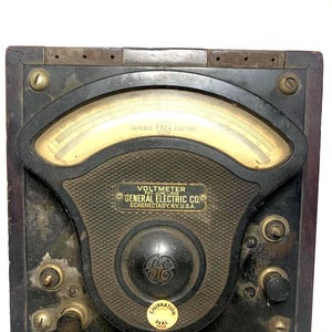 Antique General Electric Co. Voltmeter. Patent June 1, 1909