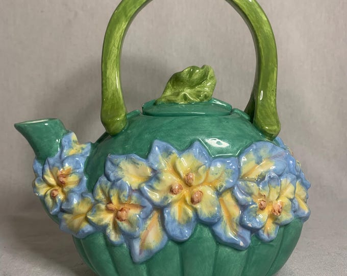 Floral Pop Teapot Green