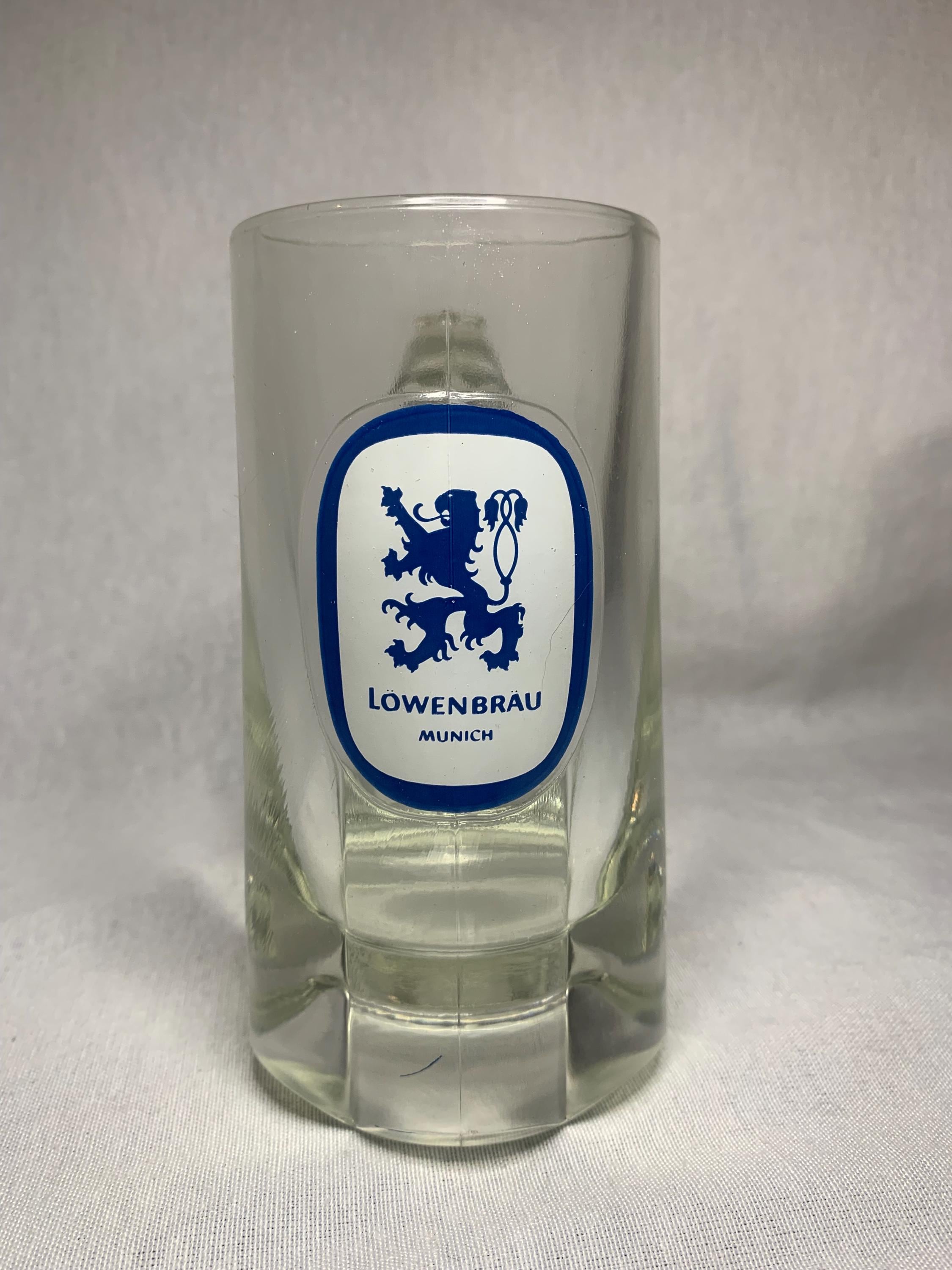 Vintage LöwenBrau Bierkrug aus München Glas