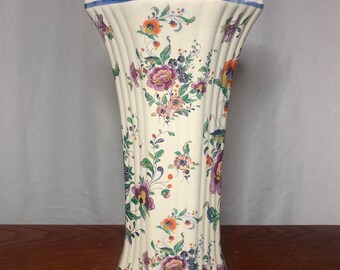 1950年代中期デルフト製、ジェマ社製ハンドメイド花柄花瓶