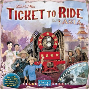 Encart pour la collection de cartes Ticket to Ride 1 : Asie et Asie légendaire